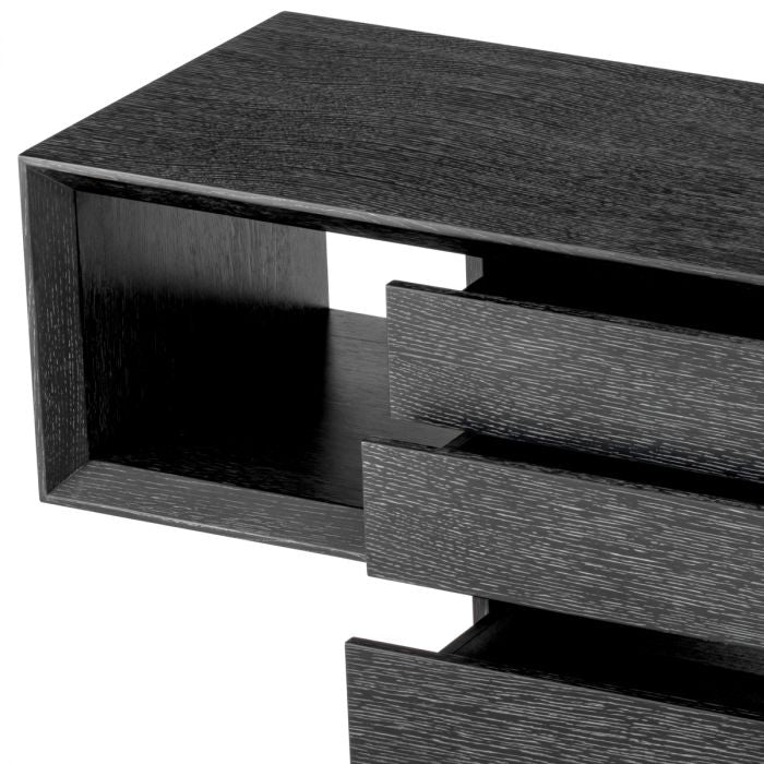 Console Table Mantua charcoal grey oak veneer