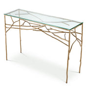 Mesa Consola Antico acabado oro