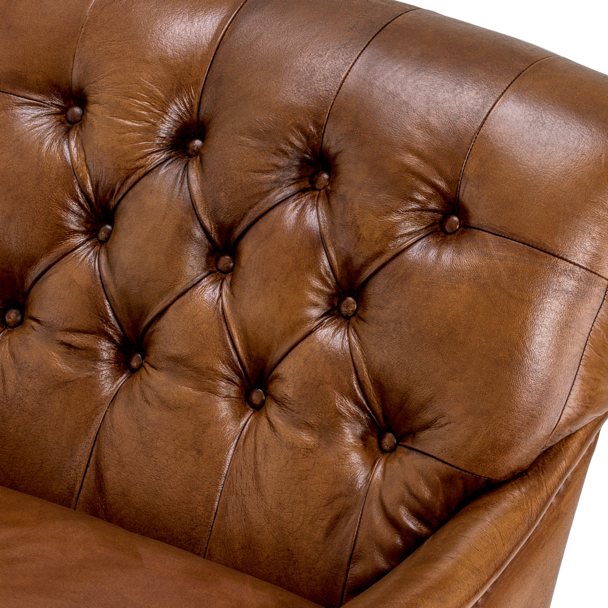 Sillón Club Caledonian cuero tabaco