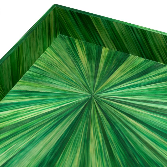 Desk Tray Harvard S straw marquetry green