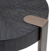 Side Table Oxnard charcoal grey oak veneer