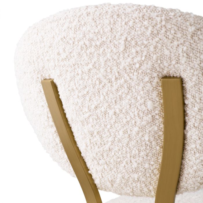 Counter Stool Dorrego bouclé cream