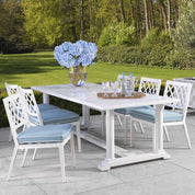 Outdoor Dining Table Bell Rive rectangular white