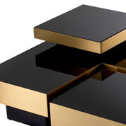 Coffee Table Nio brushed brass finish set of 4