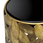 Side Table Botanico vintage brass finish