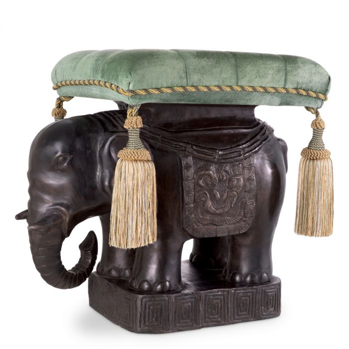 Stool Elephant bronze