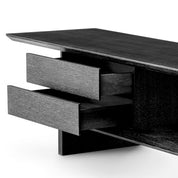 TV Cabinet Guerroro charcoal grey oak veneer