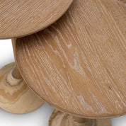 Mesa auxiliar de ónix de Puglia, juego de 2