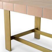 Mesa de centro Adrian acabado latón antiguo