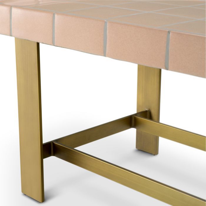 Mesa de centro Adrian acabado latón antiguo