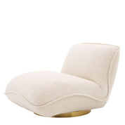 Swivel Chair Relax bouclé cream