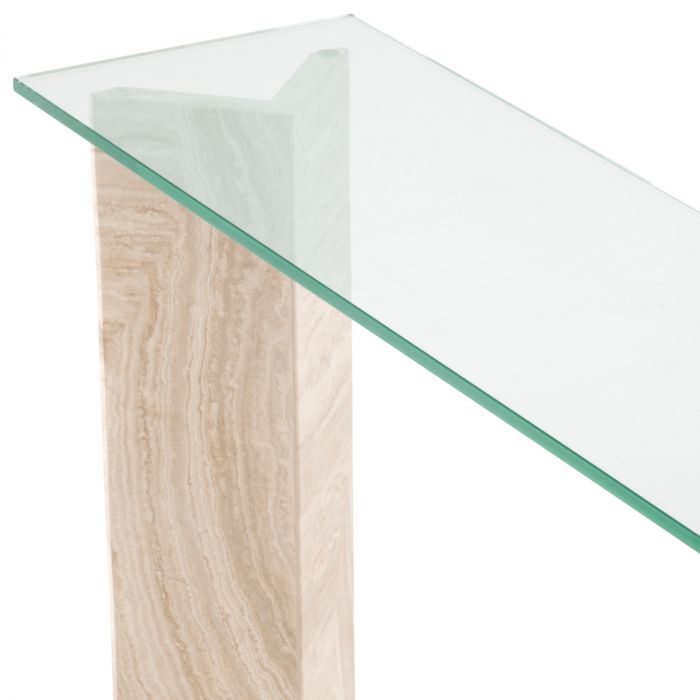 Mesa consola Fortuna travertino