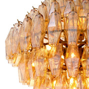 Chandelier Benini L antique brass finish
