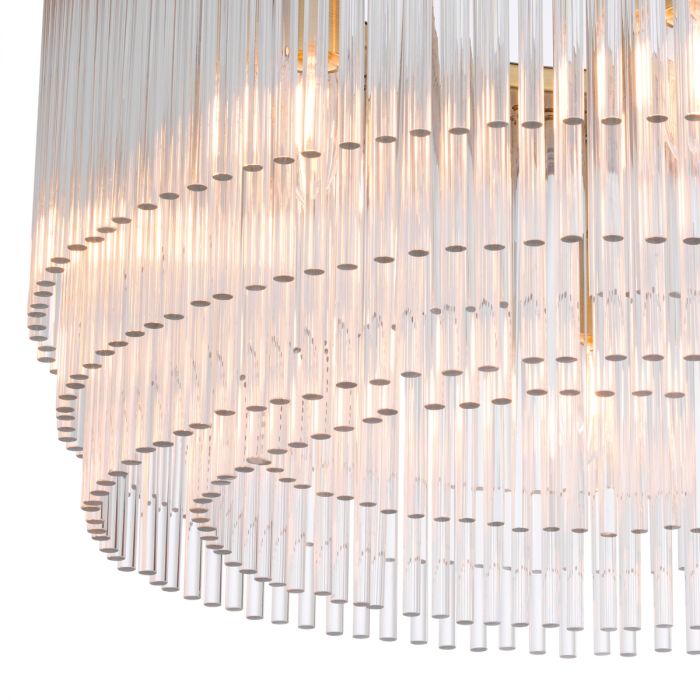 Chandelier Hector S light brushed brass finish
