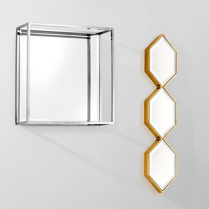 Mirror Saronno gold finish