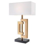 Table Lamp Leroux antique brass incl shade