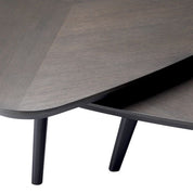 Coffee Table Lauren mocha straight oak ven S/2
