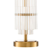 Table Lamp East antique brass finish incl shade