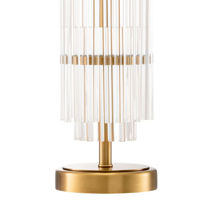 Table Lamp East antique brass finish incl shade