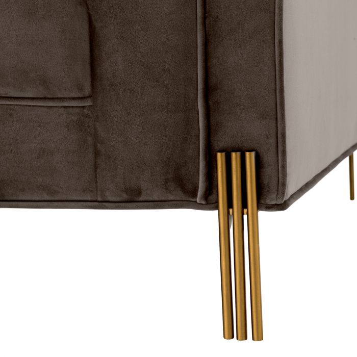 Silla Sienna savona terciopelo gris