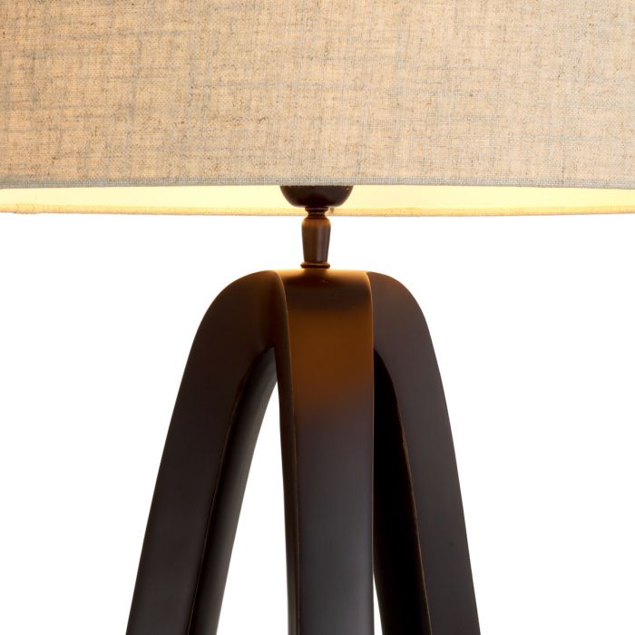 Table Lamp Madrona bronze highlight finish incl shade