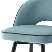 Bar Stool Cliff savona blue velvet set of 2