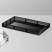 Tray Giacomo black finish rectangular