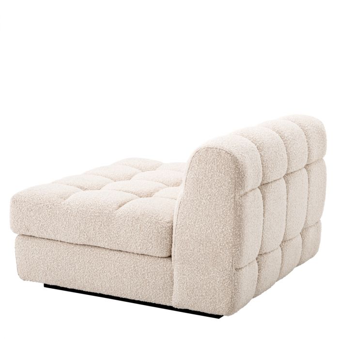 Sofá modular Dean bouclé crema - Medio