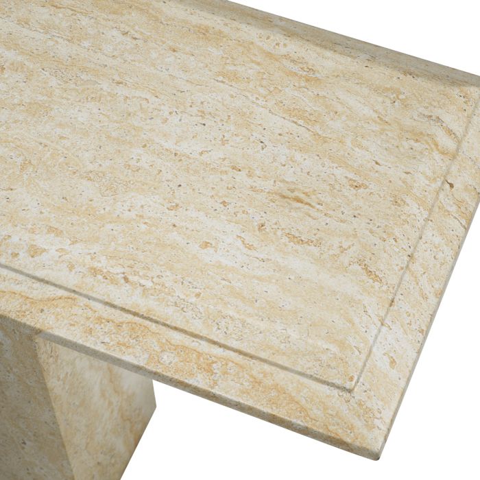 Mesa consola de exterior Charles imitación travertino