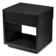Nightstand Dimitrios charcoal grey oak veneer