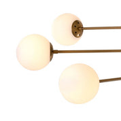 Chandelier Tortora antique brass finish