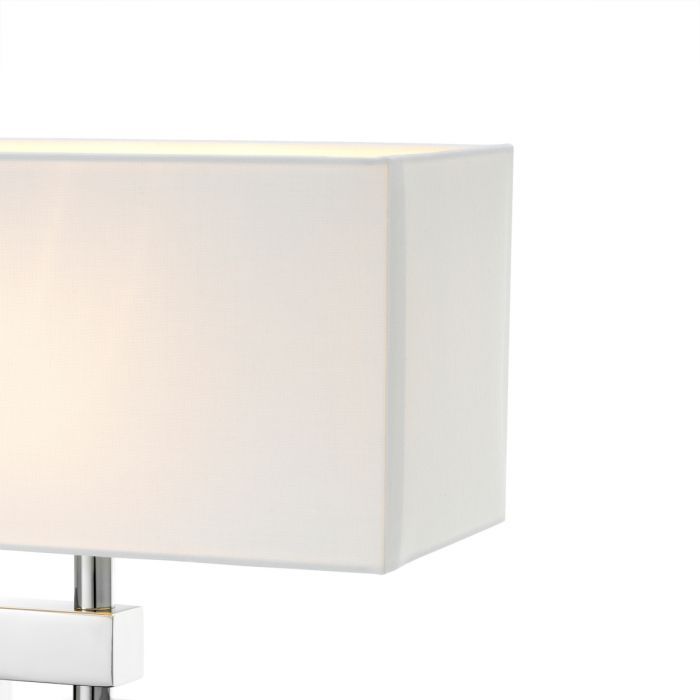 Table Lamp Leroux polished ss incl shade