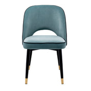 Silla de comedor Cliff savona terciopelo azul juego de 2