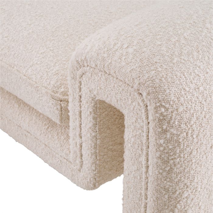Banco Tondo L bouclé crema