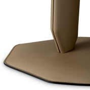 Side Table Maurizio faux leather brown