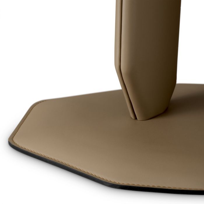 Side Table Maurizio faux leather brown