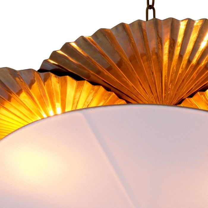 Chandelier Oriental vintage brass finish