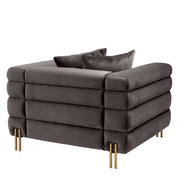 Chair York savona grey velvet
