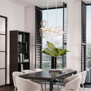 Chandelier Largo antique brass finish