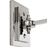 Lámpara de pared Lexington Double níquel con pantalla negra