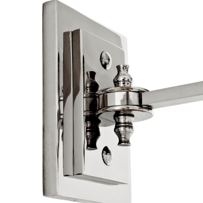 Lámpara de pared Lexington Double níquel con pantalla negra