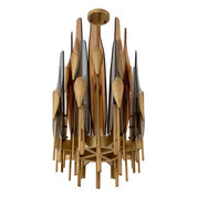 Chandelier Sky vertical antique brass finish