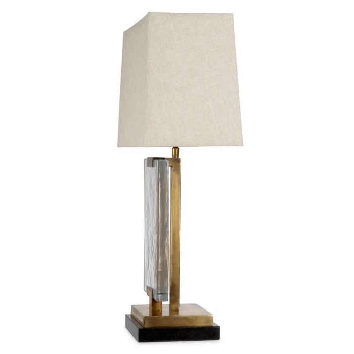 Table Lamp James vintage brass finish incl shade