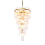 Chandelier Yara L antique brass finish