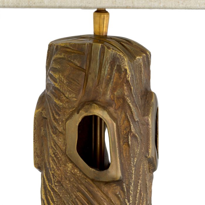 Table Lamp Vigentino vintage brass finish incl shade