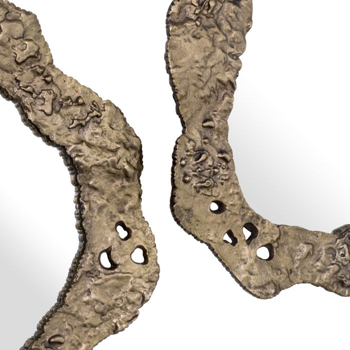 Mirror Foggia antique brass finish set of 2