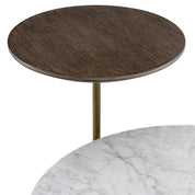 Side Table Faye brushed brass finish