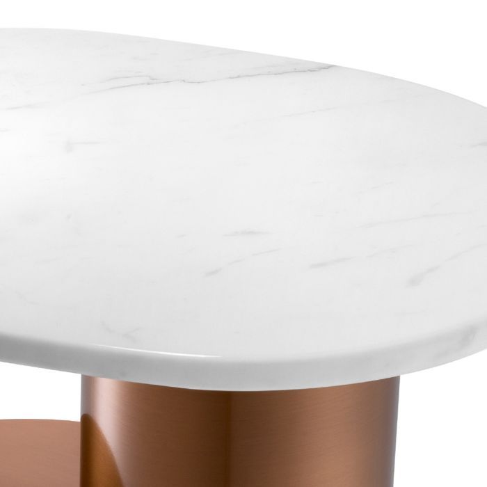 Side Table Tosca brushed copper finish