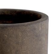 Vase Moon Jar taupe finish S