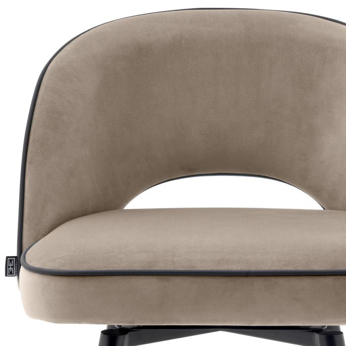Counter Stool Cliff savona greige velvet set of 2